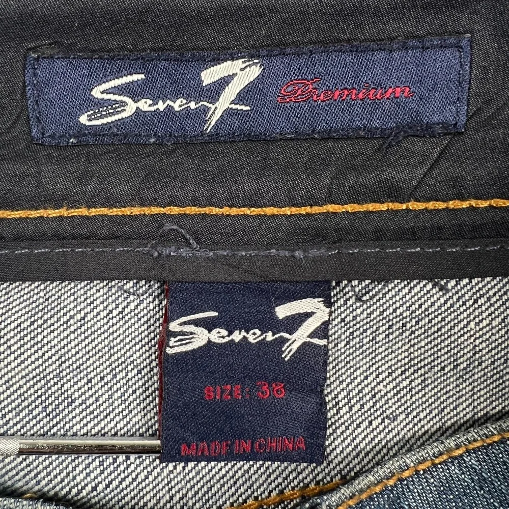 Seven7 Jeans Men's‎ 38x34 Premium Straight Relaxed Baggy Embroidered Wide Boot